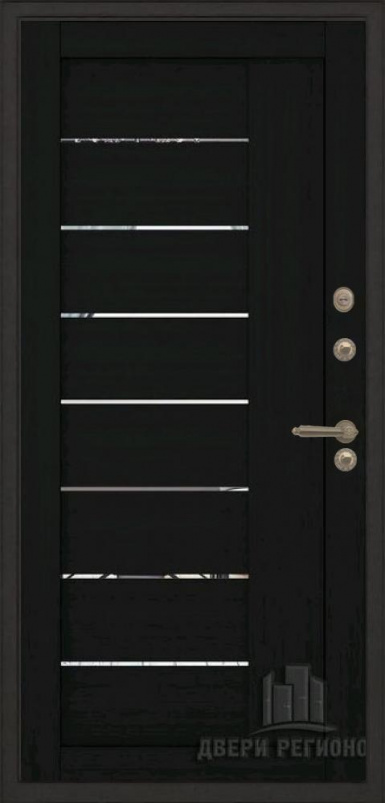 Входная дверь Regidoors ГОЛИАФ ТЕРМО LIGHT 2110 с зеркалом "Шоко велюр" - второе изображение